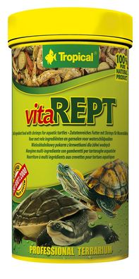 Tropical vitaRept - Futter mit Garnelen für Schildkröten 250ml - MHD 07/20