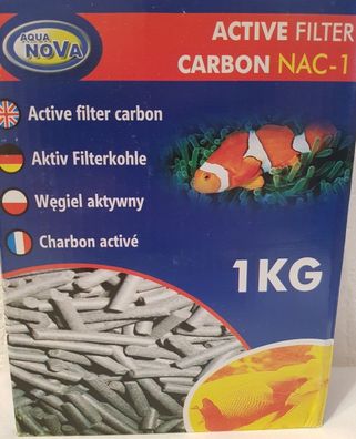 Aqua Nova Aktivkohle Carbon 1kg Hochleistungs-Filtermaterial Filtermedium Filter
