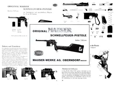 Bedienungsanleitung Mauser C96 Reihenfeuer