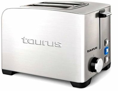 Taurus My Toast 2 Legend Edelstahl Doppelschlitz Toaster 850W 5 Stufen LED Licht