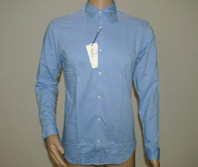 Jack & Jones 12125796 JPR Knit Plain Hemd Shirt Langarm Slim S XL Cashmere Blue