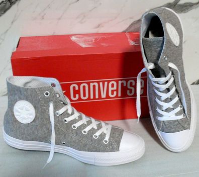 Converse 159635C ALL STAR CTAS Hi Textil Schuhe Delux Sneaker Boots 45 Grau Weiß