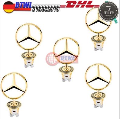 GOLD Mercedes Benz W202 W203 W208 W210 W211 W212 W124 3D Stern Logo A2108800186