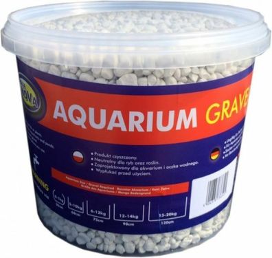 Aqua Nova farbiger Bodengrund in weiß 5kg - 4-8mm Aquariumkies für Aquarien