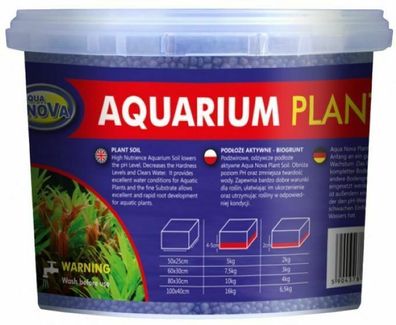 Aqua Nova Plant Soil 4kg schwarz - Pflanzsubstrat Aquarium Bodengrund Pflanzen