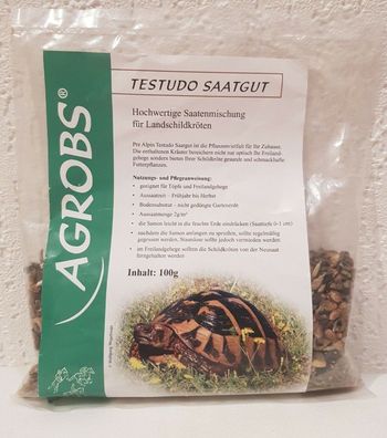 Agrobs Testudo Saatgut 100g - Saatenmischung für Landschildkröten Schildkröten