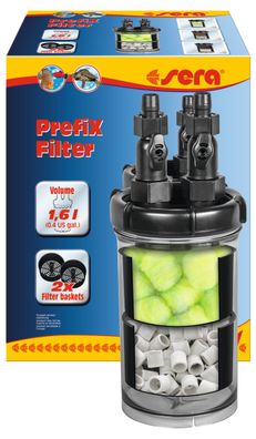 Sera Prefix Filter Vorfilter 1,6L Schnellfilter Biofilter Aquarium Außenfilter