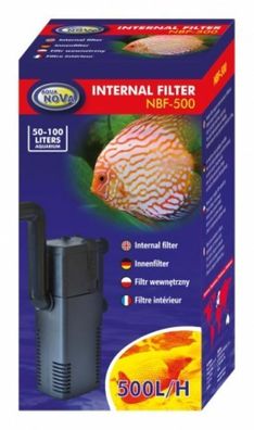 Aqua Nova Innenfilter 500l/ h - geeignet für Aquarien bis 100 Liter - NBF-500