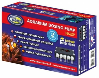 Aqua Nova Dosierpumpe 70x4ml/ m - 7,5W für Süß- + Meerwasser Aquarium