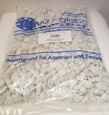 Carrara rund 5kg - 12-16mm Aquariumkies - Bodengrund für Aquarien Kies Deko TOP