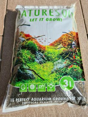 Nature Soil schwarz fein 3L - Bodengrund für Garnelen Fische 2-3mm für Aquarium