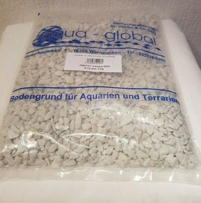 Carrara Splitt 5kg - 9-12mm Aquariumkies - Bodengrund für Aquarien Kies Deko