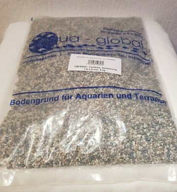 Farbkies Spiekeroog 5kg - 1,8-3,5mm Aquariumkies - Bodengrund für Aquarien Kies