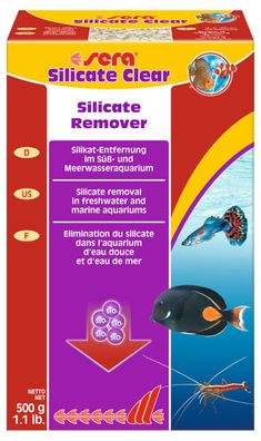 Sera silicate clear 500g - Silikat Entfernung im Süß- + Meerwasseraquarium