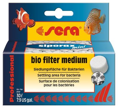 Sera siporax mini bio Filtermedium 35g Filtermaterial HMF Hamburger Mattenfilter