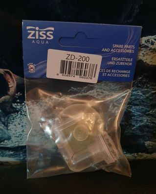 Ziss ZD-200 Co2 Diffusor inkl. Saugnapf - transparent mit 2 Filzscheiben