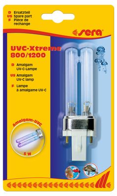 Sera UV-C Amalgam Lampe silber 5W für sera UVC-Xtreme 800 + 1200 Ersatzteil