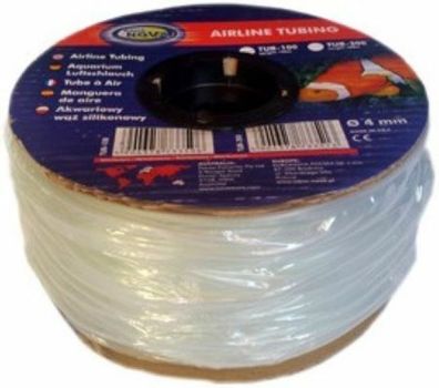 Aqua Nova Silikon Luft Schlauch 4/6mm für Membranpumpe 200m Rolle Zucht Aquarium