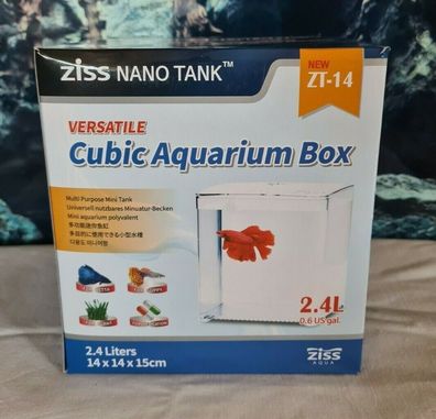 Ziss EZ Sepa Box ZT-14 Betta 2,4L - 14x14x15cm Acryl Aufzuchtbecken Kampffische