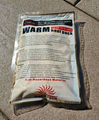 10x Warm Tech Heat Pack Wärmekissen für bis zu 110 Stunden Heatpack Stoff 400g