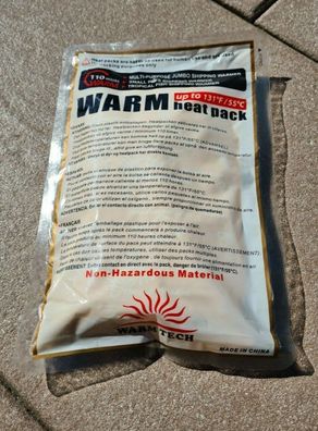10x Warm Tech Heat Pack Wärmekissen bis zu 110 Stunden Heatpack Stoff 400g TOP