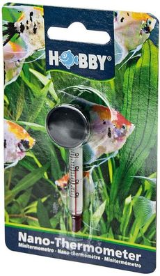 Hobby Glas Nano-Thermometer nur 8cm Länge - speziell für Nanobecken Aquarium