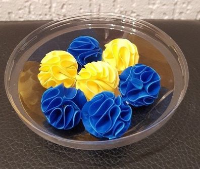 6x Baby Bee Shrimp Shelter blau + gelb gemischt Nano Unterschlupf Garnelen
