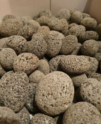 Lava Pebbles schwarz 2-5cm - ca. 1kg Steine für Garnelen, Krebse, Fische, Lava