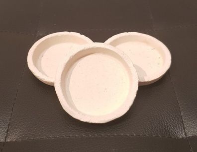 3x Futterschale Ton 6,5cm weiß Garnelenfutter + Sticks Garnelen Futter