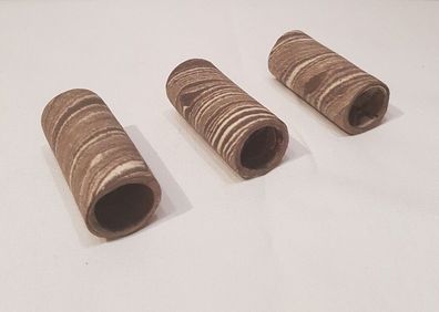 3x Tonröhre Laichhöhle 6cm schwarz/ weiß für Welse, Krebse Aquarium Höhle Deko