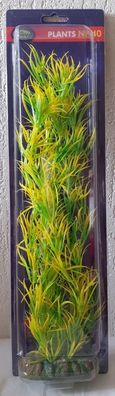 künstliche Aquarium Pflanze gelb-grün 40cm Deko Pflanzen Wasserpflanzen Plastik