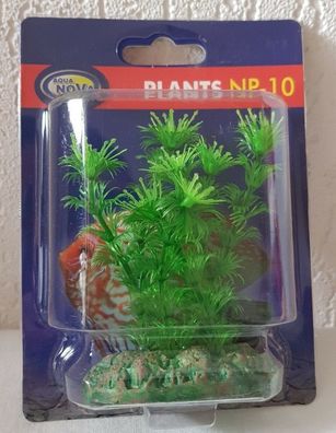 künstliche Aquarium Pflanze grün 10cm - Deko Pflanzen Wasserpflanzen Plastik TOP