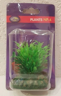 künstliche Aquarium Pflanze grün 4cm - Deko Pflanzen Wasserpflanzen Plastik TOP