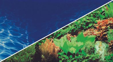 Hobby Fotorückwand Pflanzen 8 / Marin Blue - L Rückwand 100x50cm Aquarium