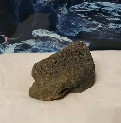 Lavastein schwarz 15x9x10cm Lava - 720g Stein für Welse, Fische, Aquarium
