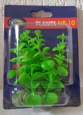 künstliche Aquarium Pflanze grün 10cm - Deko Pflanzen Wasserpflanzen Plastik