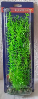 künstliche Aquarium Pflanze grün 30cm - Deko Pflanzen Wasserpflanzen Plastik TOP