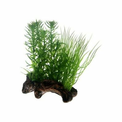Hobby Flora Root 2 - S 17cm künstliche Aquarium Pflanzen + Wurzel Wasserpflanzen
