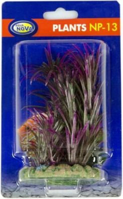 künstliche Aquarium Pflanze lila 13cm - Deko Pflanzen Wasserpflanzen Plastik TOP