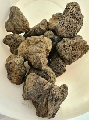 Lavastein schwarz Small Edition 8-10cm ca. 1kg Steine für Garnelen, Krebse, Lava