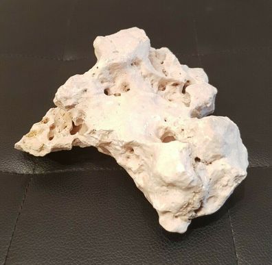 Weißes Lochgestein 15x15x8cm - 940g Stein für Welse, Fische, Aquarium