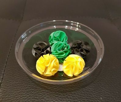 6x Baby Bee Shrimp Shelter gelb + grün + schwarz gemischt Nano Deko Garnelen