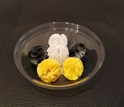 6x Baby Bee Shrimp Shelter gelb + weiß + schwarz gemischt Nano Deko Garnelen