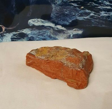 Jasper rot 16x11x4cm - 1115g Stein für Welse, Fische, Aquarium