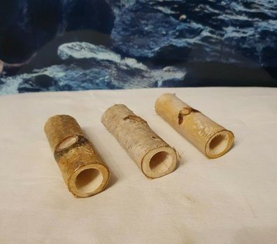 3x Birkenrinden Röhrchen 10cm Birke Rinde Garnelen CPO Krebse Aquarium Deko TOP