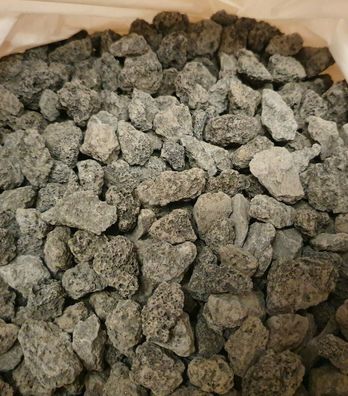 Lava Splitt schwarz grob 10-20mm - ca. 1kg Steine für Garnelen, Krebse, Aquarium