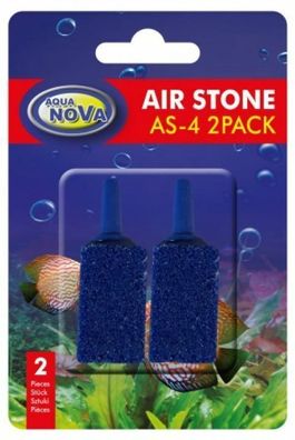 Aqua Nova 2er-Pack Ausströmerstein Sprudelstein Ausströmer 15x25mm blau eckig