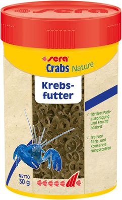 Sera Crabs Nature 100ml - Krebsfutter fördert Farbausprägung + Fruchtbarkeit