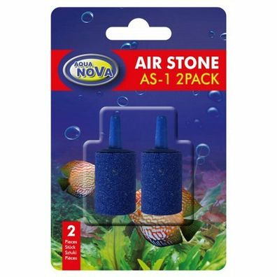 Aqua Nova 2er-Pack Ausströmerstein Sprudelstein Ausströmer 15x25mm blau Deko