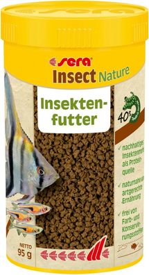 Sera Insect Nature 250ml - Insektenfutter mit 100% Protein Aquarium Granulat